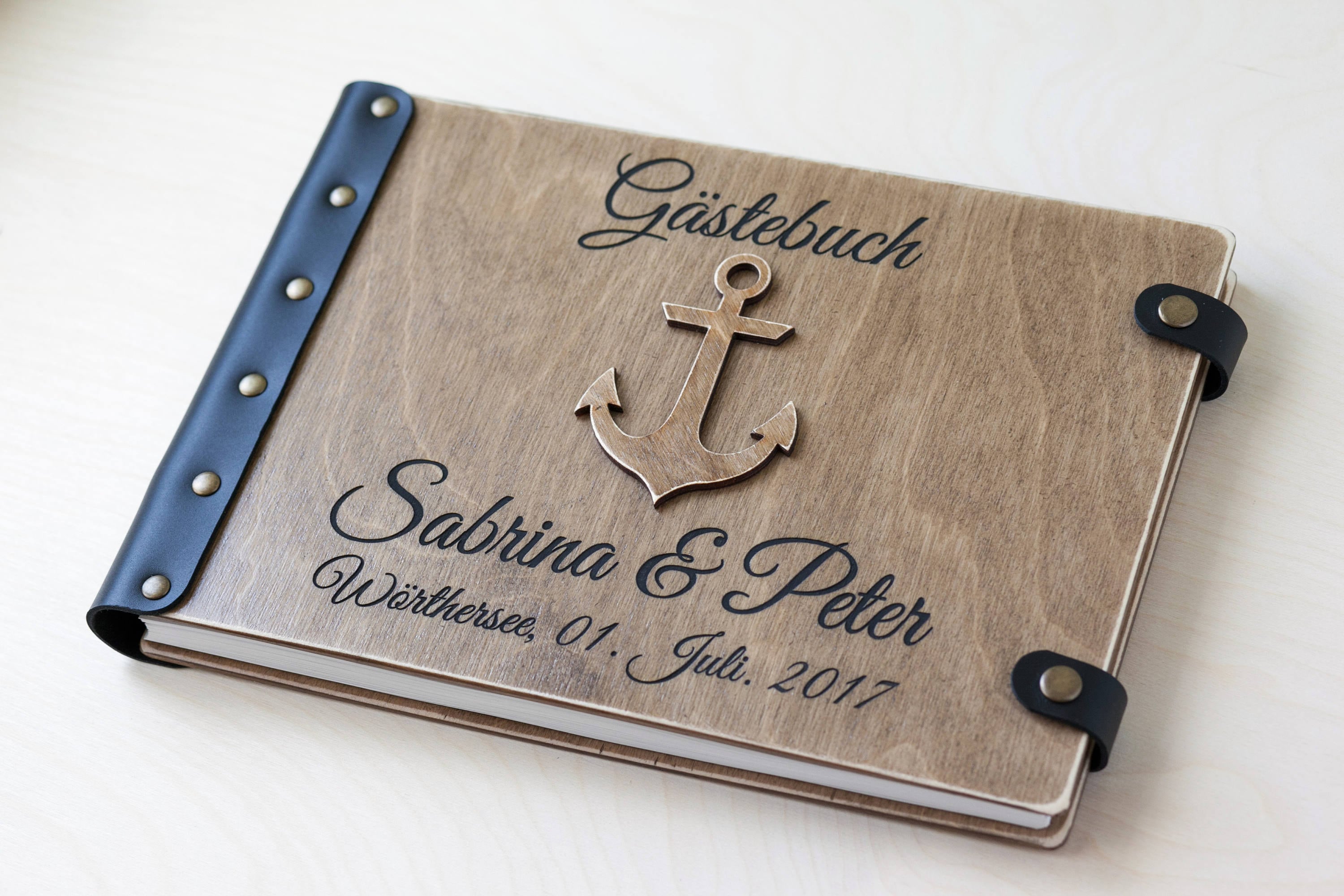 Anchor Guest Book Wedding Album Nautical Wedding Custom Etsy