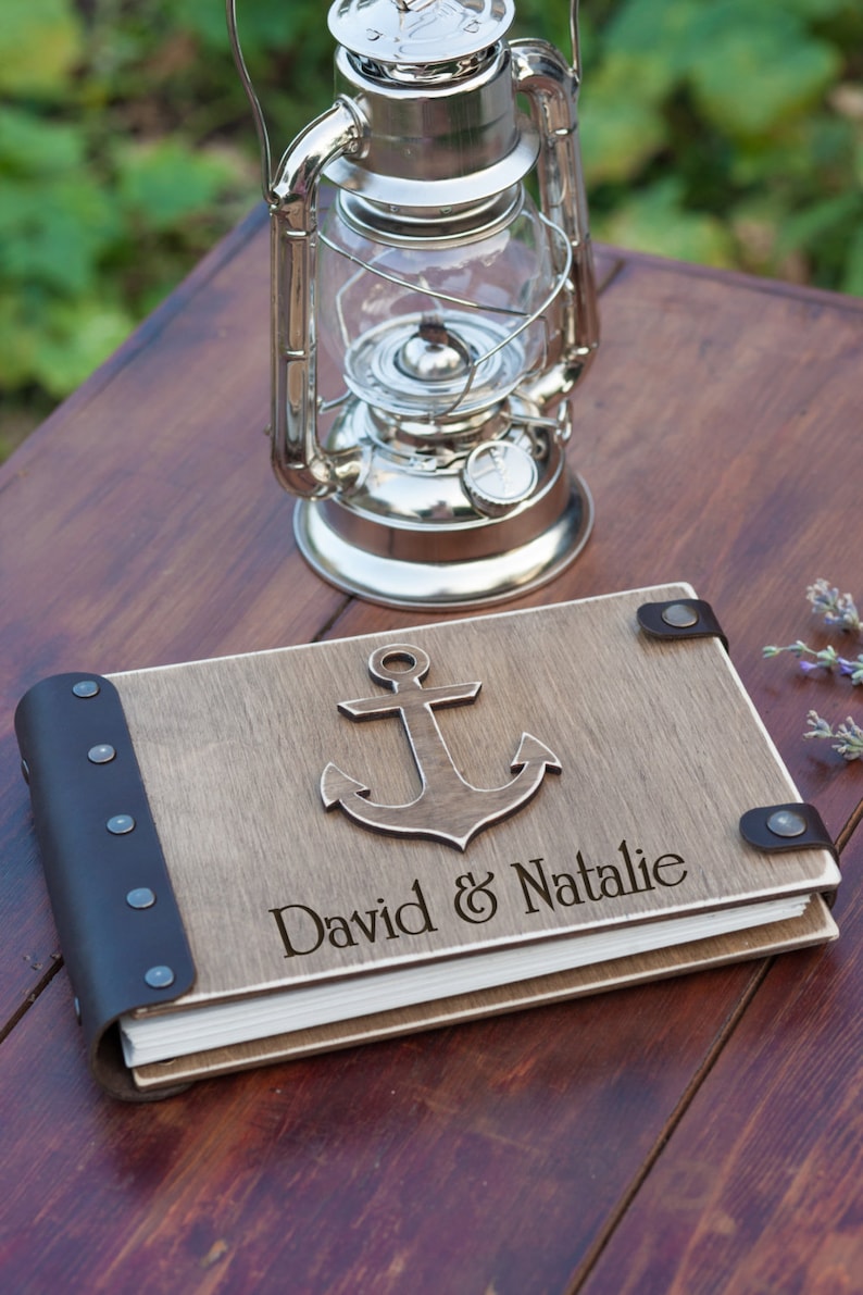 Anchor Wedding Guest Book Nautical Wedding Guest Book Custom Etsy