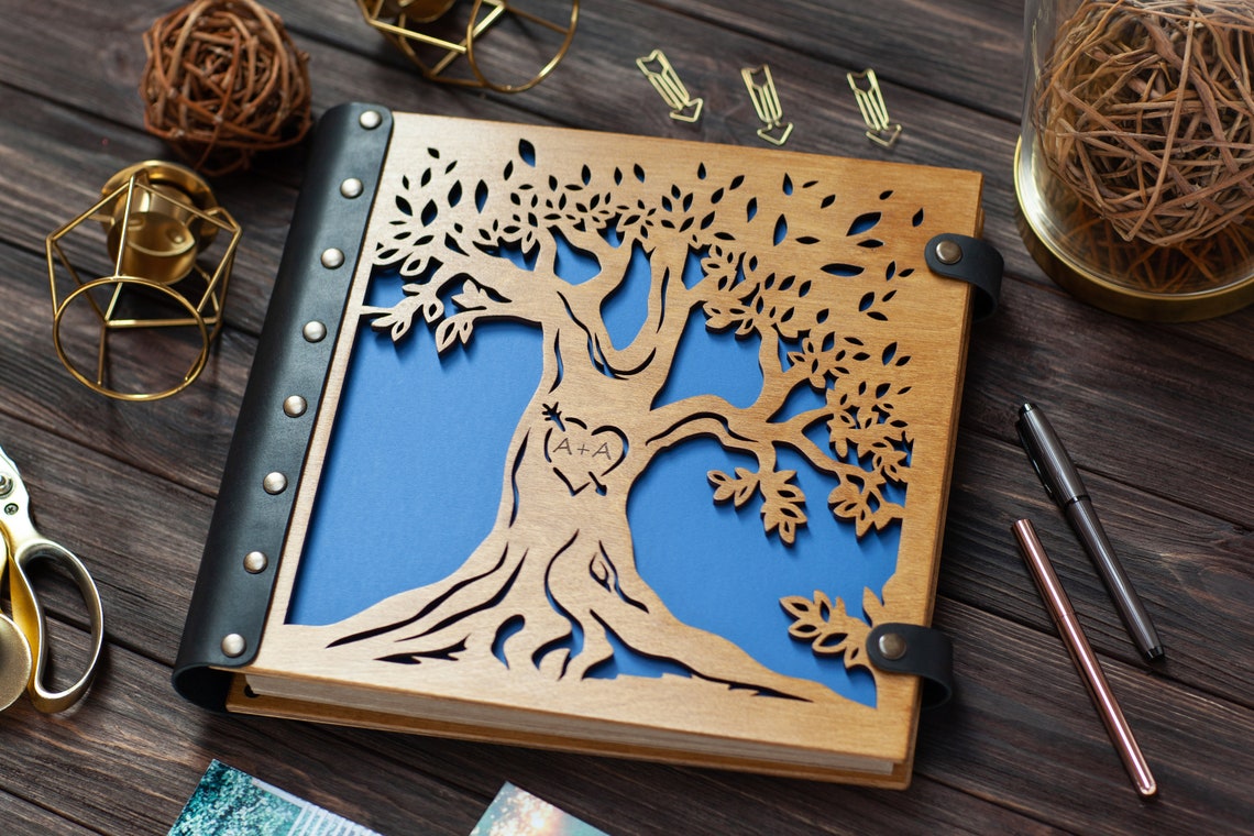 Álbum de bodas árbol genealógico álbum de álbumes de recortes | Etsy