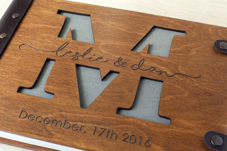 Monogram Wedding Guest Book Wedding Monogram Guest Book Etsy