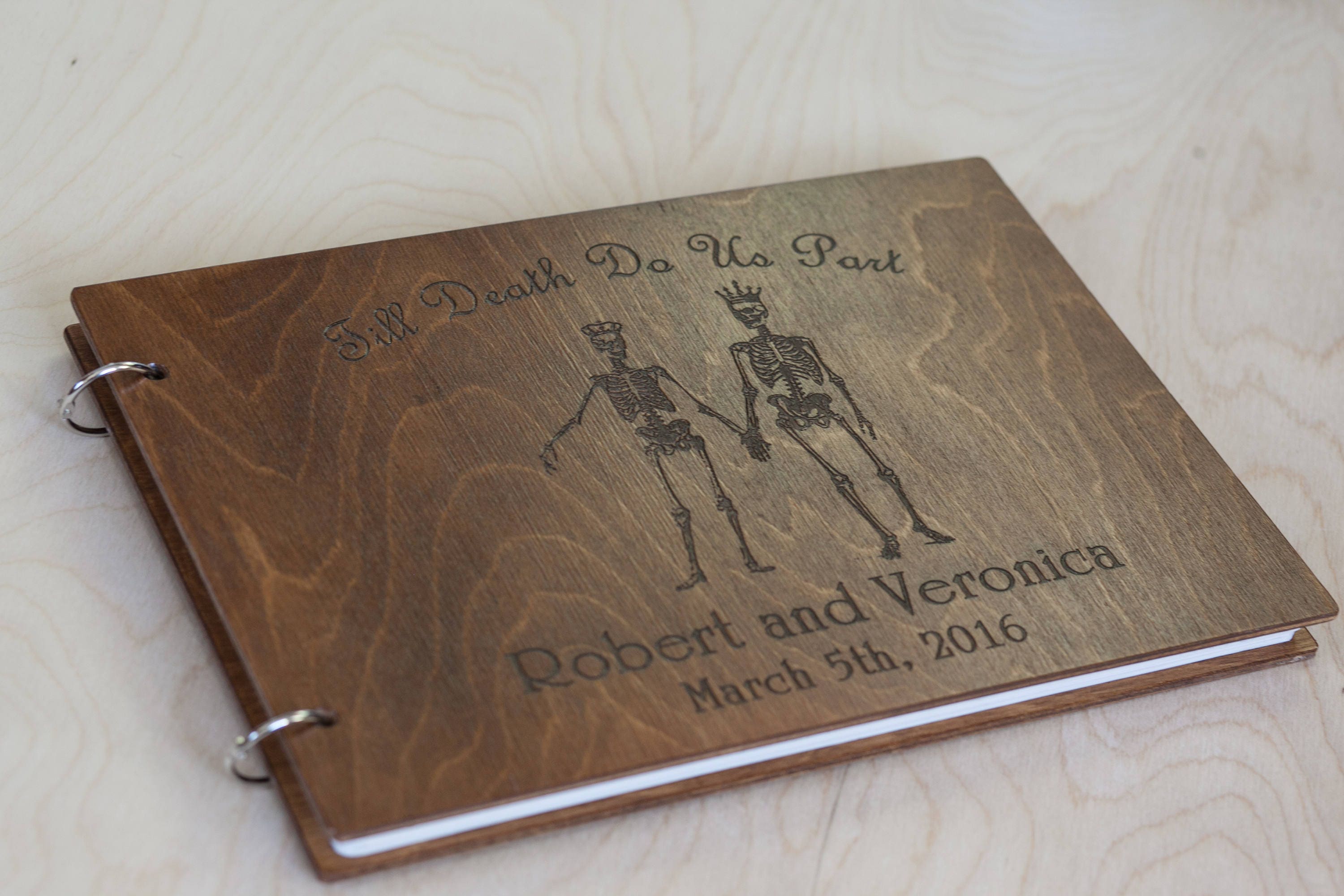 Skeletons Wedding Guest Book Halloween Wedding Guest Book Etsy