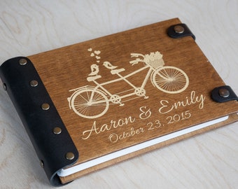 Guest Book Wooden Memory Book, Boho Wedding Guestbook, Custom Guest Book Anniversary Gift, Wedding Guest Book Personalized Gift