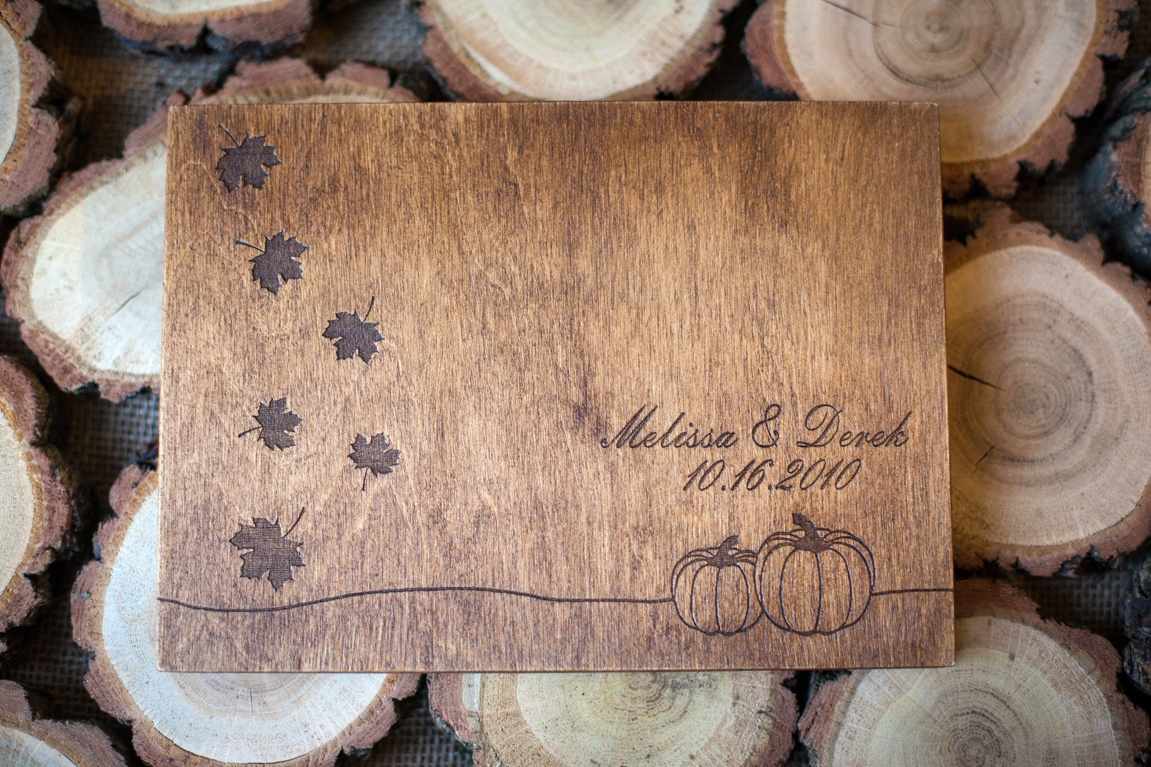 Pumkin Wedding Guest Book For Halloween Wedding Fall Wedding Etsy