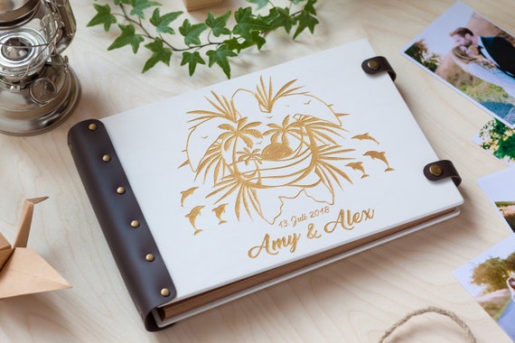 Turtle Photo Album Tropical Wedding Album Nautical Etsy