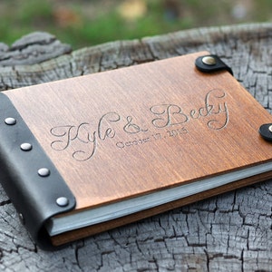 Wedding Guest Book, Wood Custom Engraved Guest Book, Wedding Book with Your Names, Rustic Wedding Guest Book, Personalized Wedding Decor