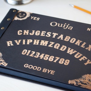 Photo Album Ouija Board, Wood Photo Album Gothic Wedding, Halloween Memory Book, Custom Scrapbook Ouija, Wedding Photo Album Couple Gift