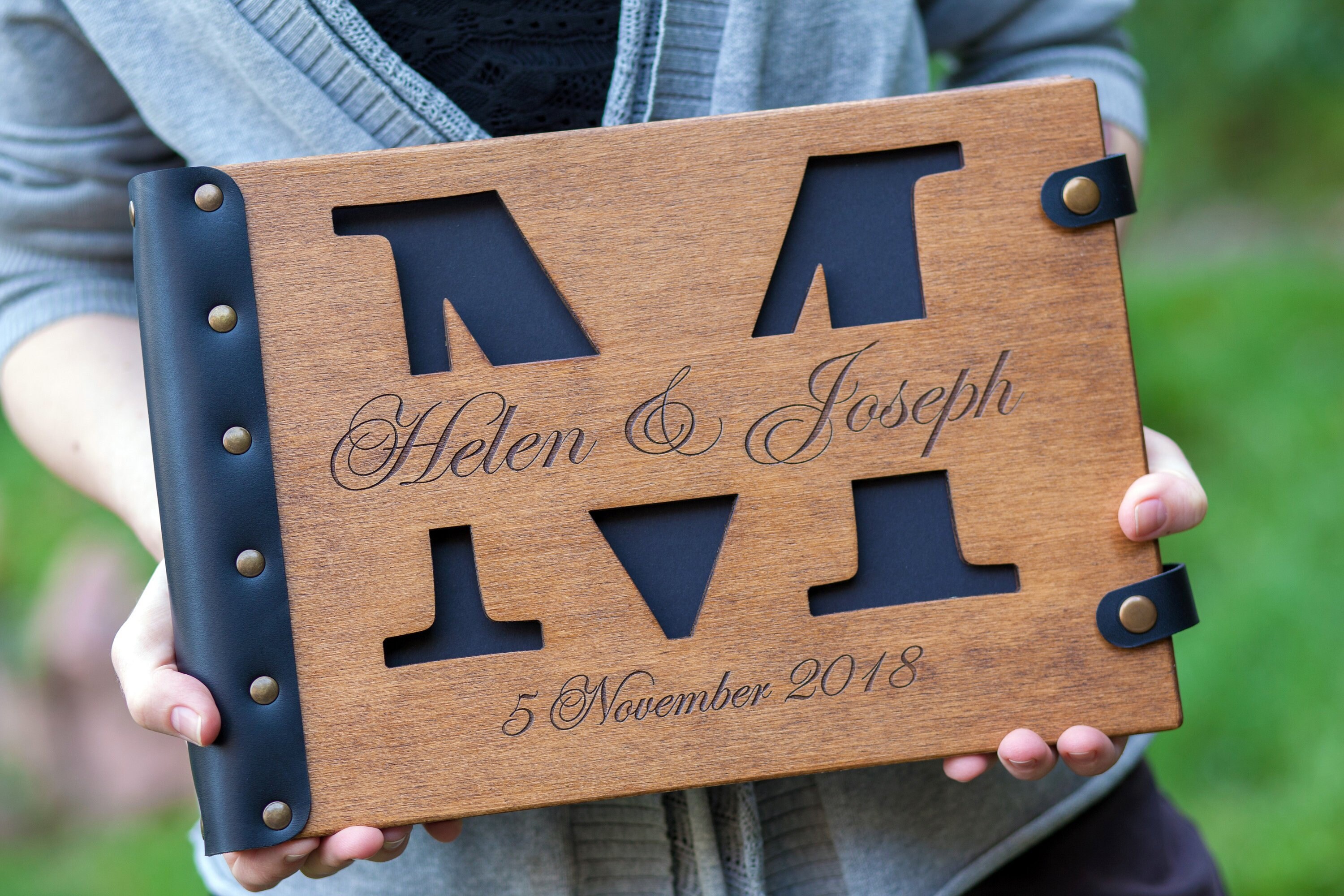 Monogram Guest Book For Wedding Monogrammed Custom Guest Etsy