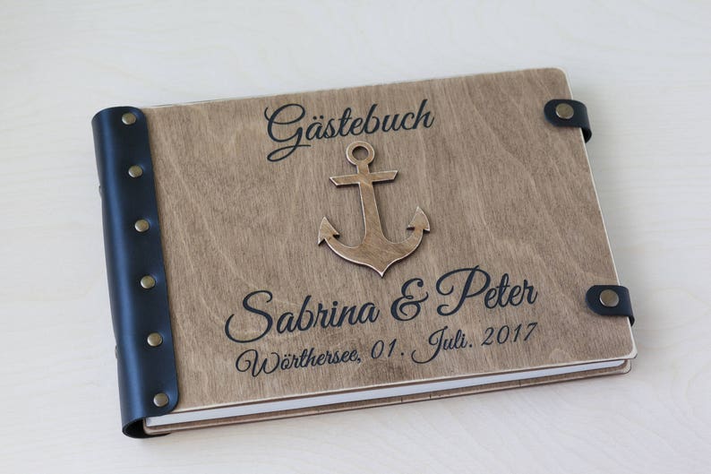 Anchor Guest Book Wedding Album Nautical Wedding Custom Etsy