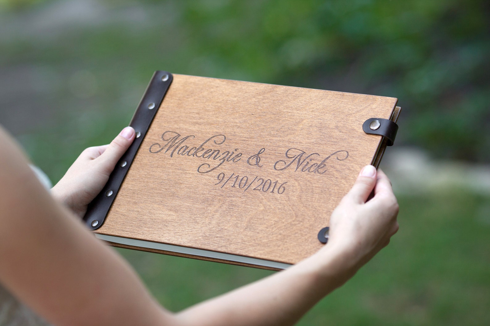 Rustic Wedding Guest Book Wedding Journal Leather Wedding Etsy