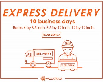 Express delivery for books 6"x8.5" , 8.5"x12" and 12"x12"