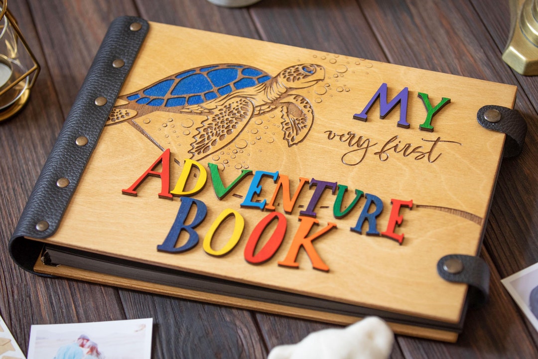 Child Memory Book Custom Baby Memory Book for First Year, Turtle Photo Album, Kids Memory ...