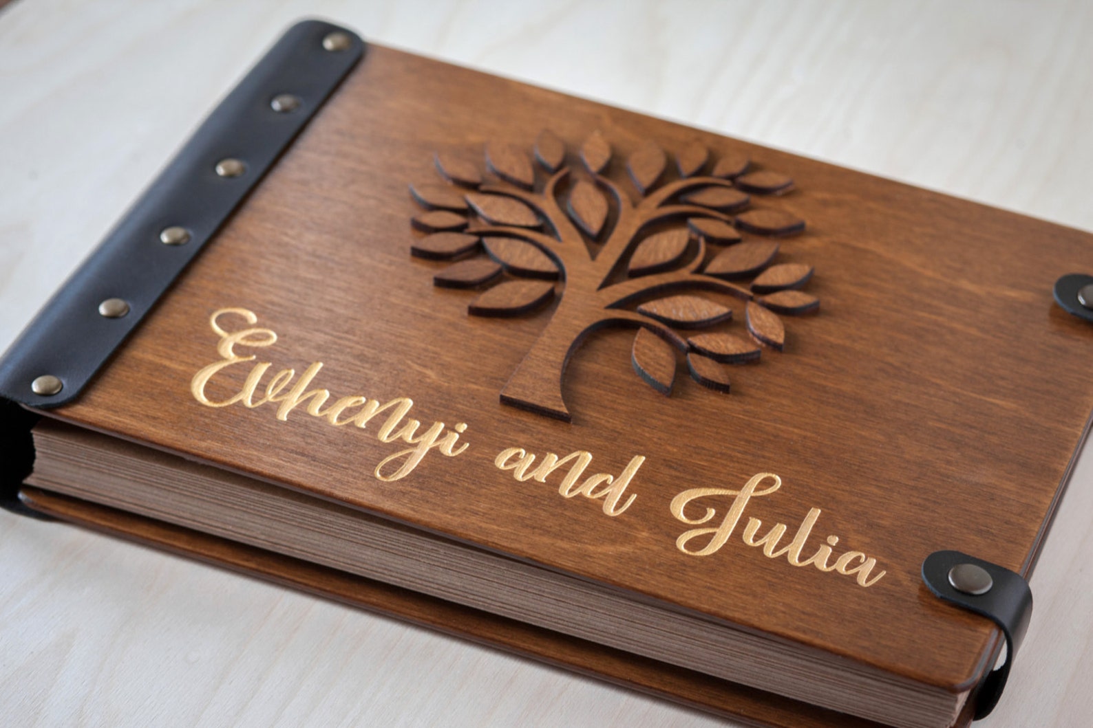 Photo Album Wood Photo Album Wedding Album Custom Wedding Etsy