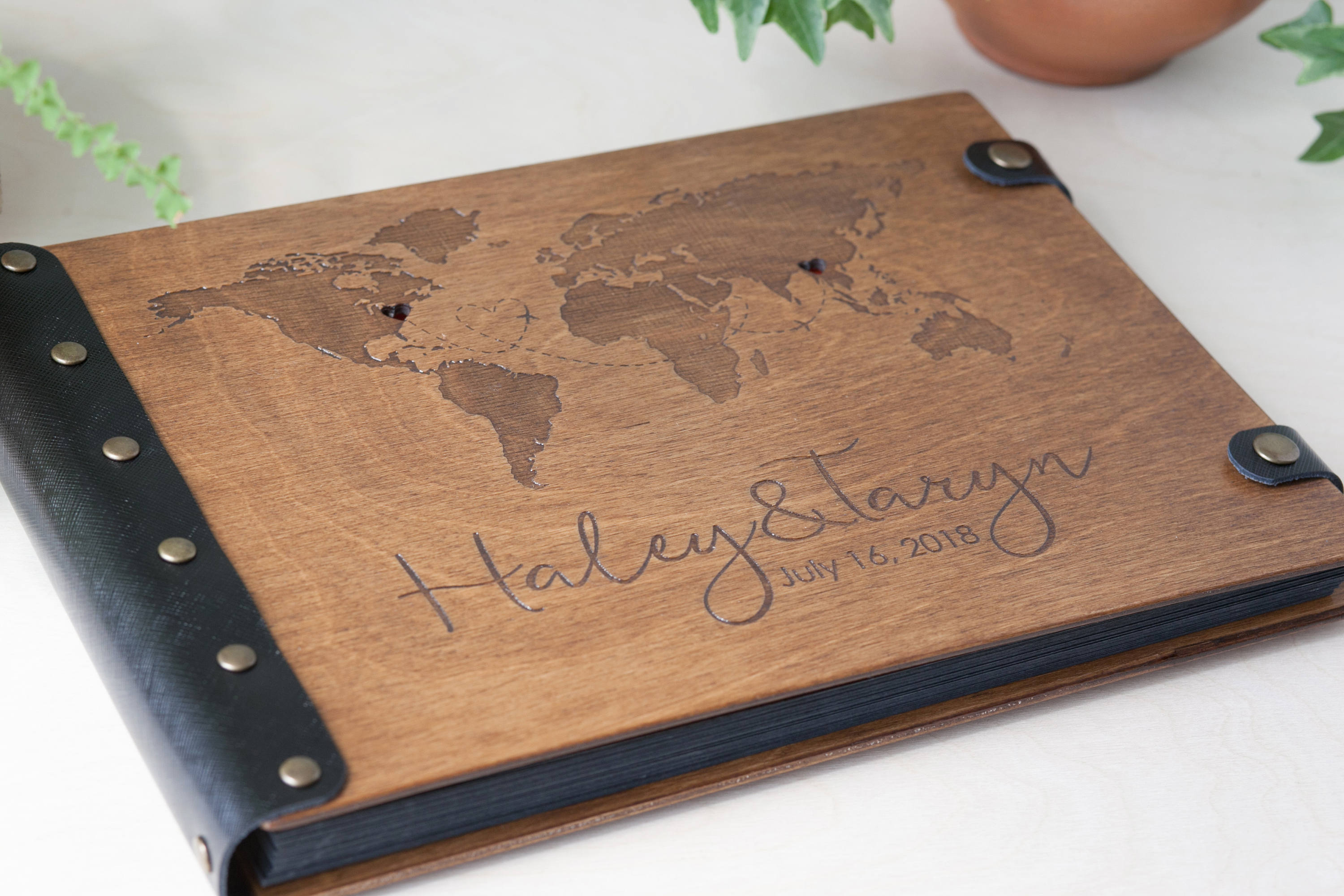 Photo Album World Map Travel Photo Album Travel Album Etsy Canada