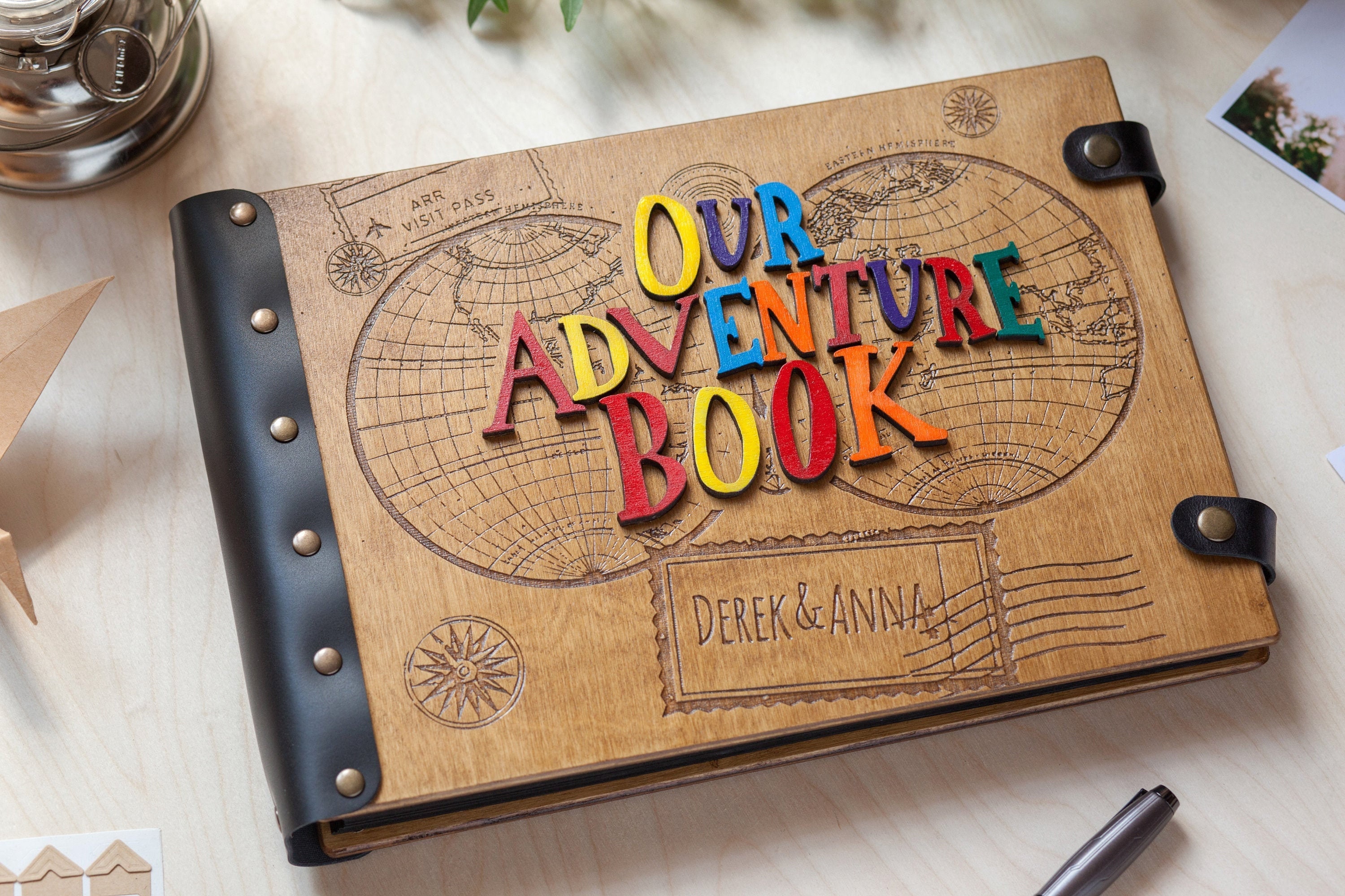 Our Adventure Book Scrapbook 30 60 Pages Upgraded Leather - Temu