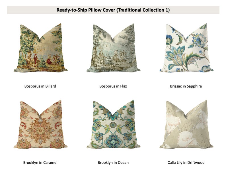 Traditional Pillow Cover collection 1 Square 16x16 or Etsy