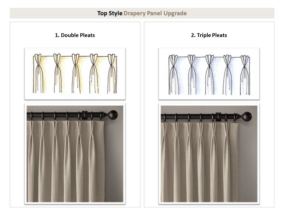 Top Style Upgrade To Custom Drapes Pinch Pleats French Etsy