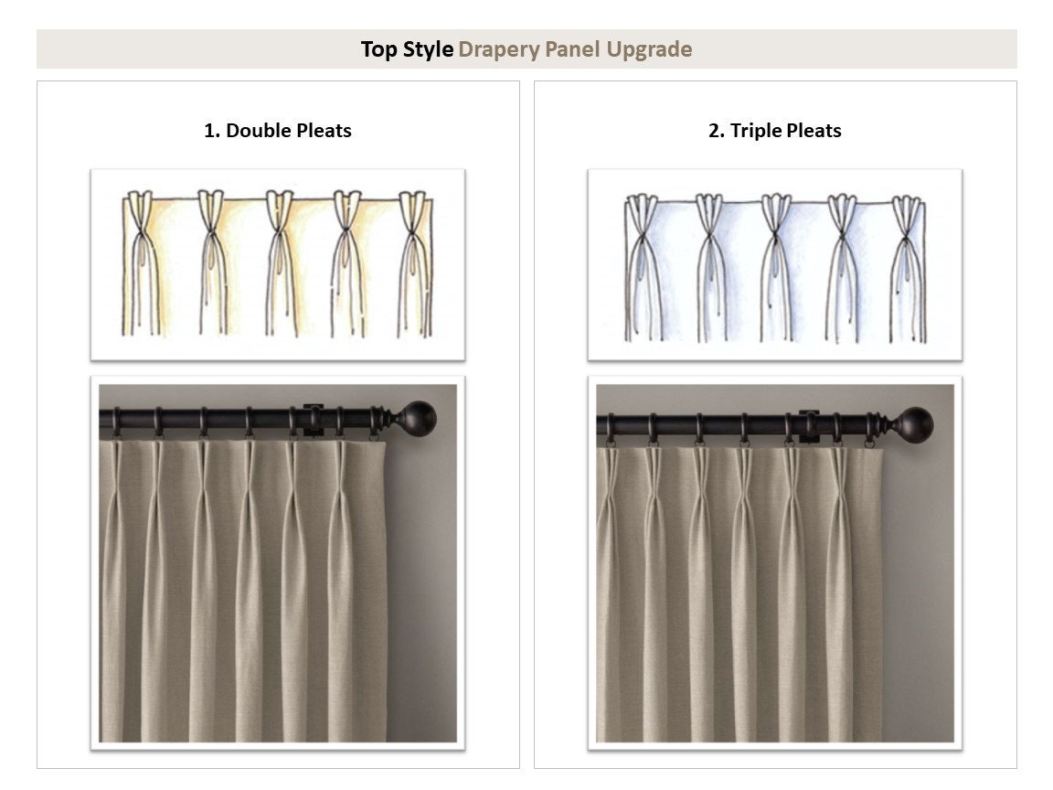 TOP STYLE Upgrade to Custom Drapes Pinch Pleat French Pleat | Etsy