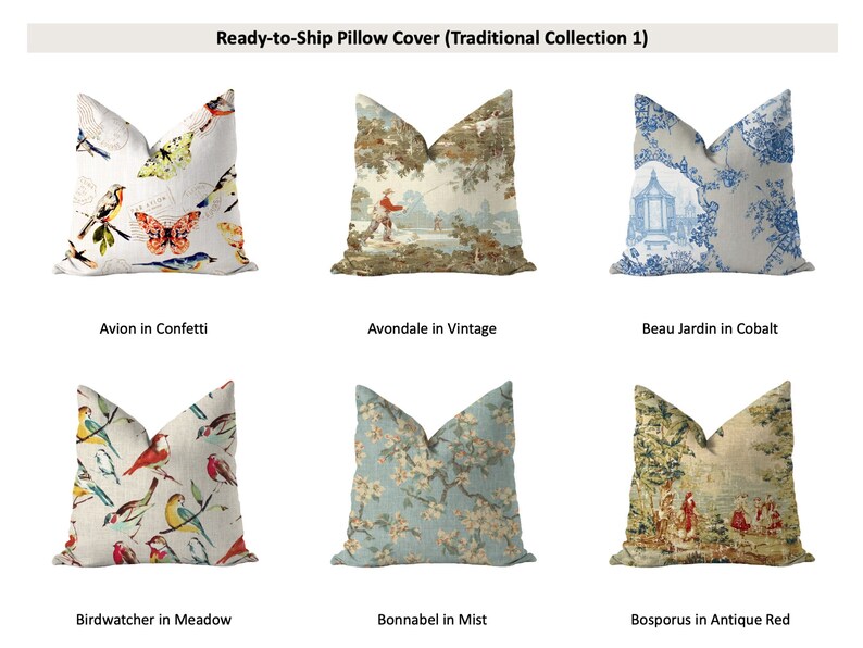 Traditional Pillow Cover Collection 1 Square 18 x 18 Ready Etsy