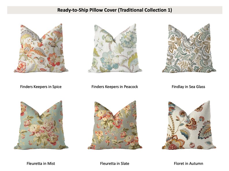 Traditional Pillow Cover collection 1 Square 16x16 or Etsy