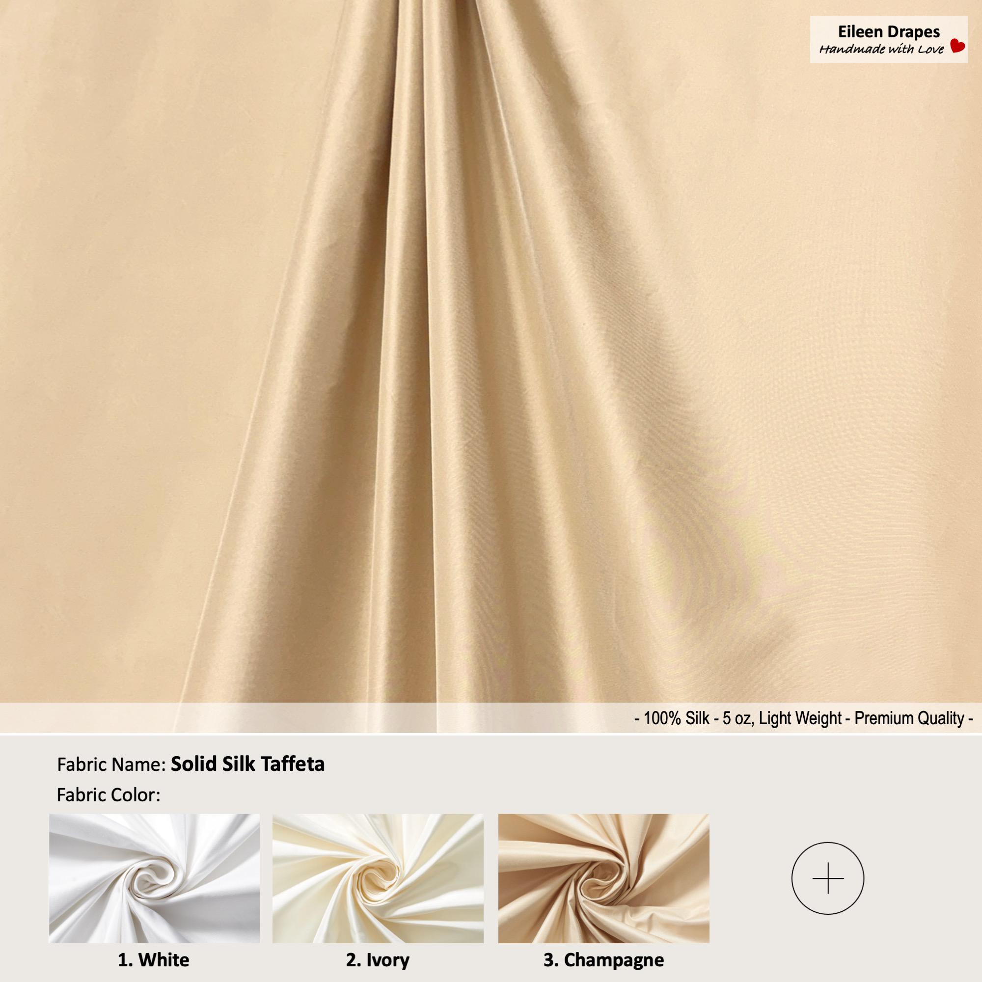 Tenda Oscurante Finta Seta Taffetà Con Occhielli - Antique Beige 50x120 Cm - Pannello Singolo