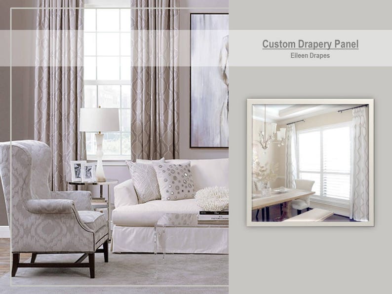 Custom Drapes Drapery Panels Curtains Valance Extra Wide Etsy