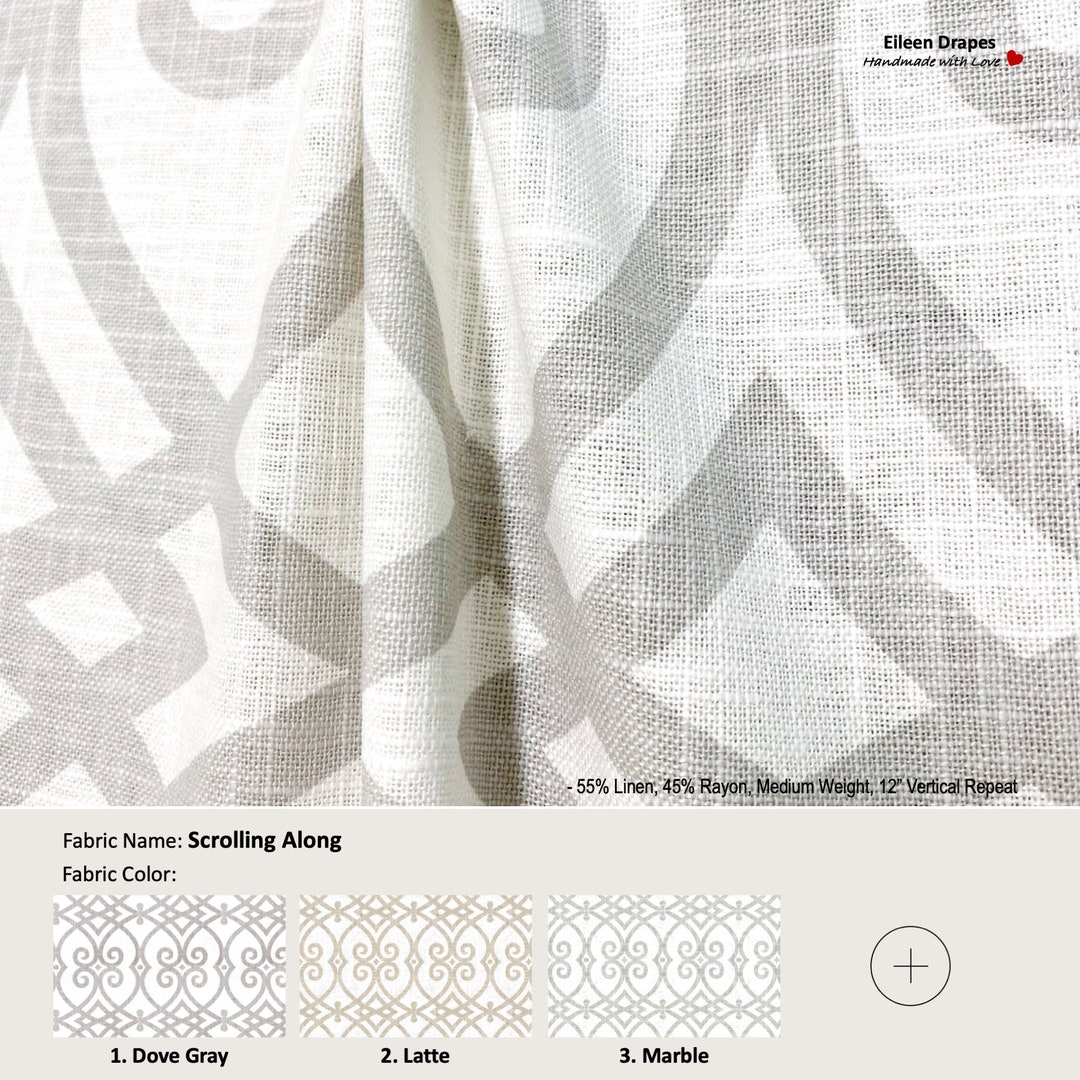Scrolling Along; 11 Colors; Trellis Gatework Lattice Grey Blue Beige ...