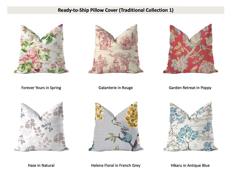 Traditional Pillow Cover Collection 1 Square 18 x 18 Ready Etsy