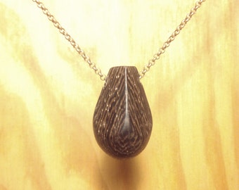 Squared Teardrop Pendant - Wenge