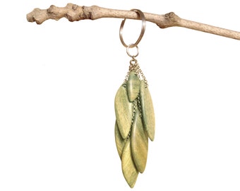 Leaf Cluster Keychain - Lignum Vitae