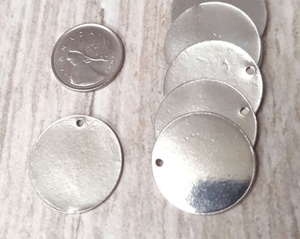 Pewter Stamping Blank-Circle Disc Round- 30mm Diameter 18g thickness (10)