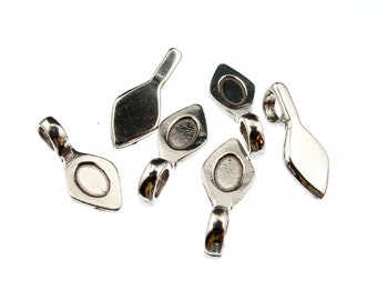 4X Diamond Jewelry Bails, Available in Multiple Finishes Diamond Shaped Jewelry Bails