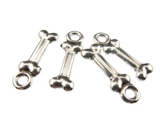 2X Dog Bone Charm,  Small Dog Bone Charms