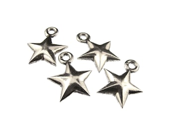 2X Simple Star Charm, Small Star Charms