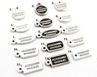 100pcs Custom Personalized Pewter Metal Jewelry Tags 8x10mm Made to Measure