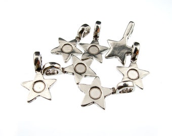2X Star Shaped Bails, Available in Multiple Finishes Star Shaped Pendant Bails