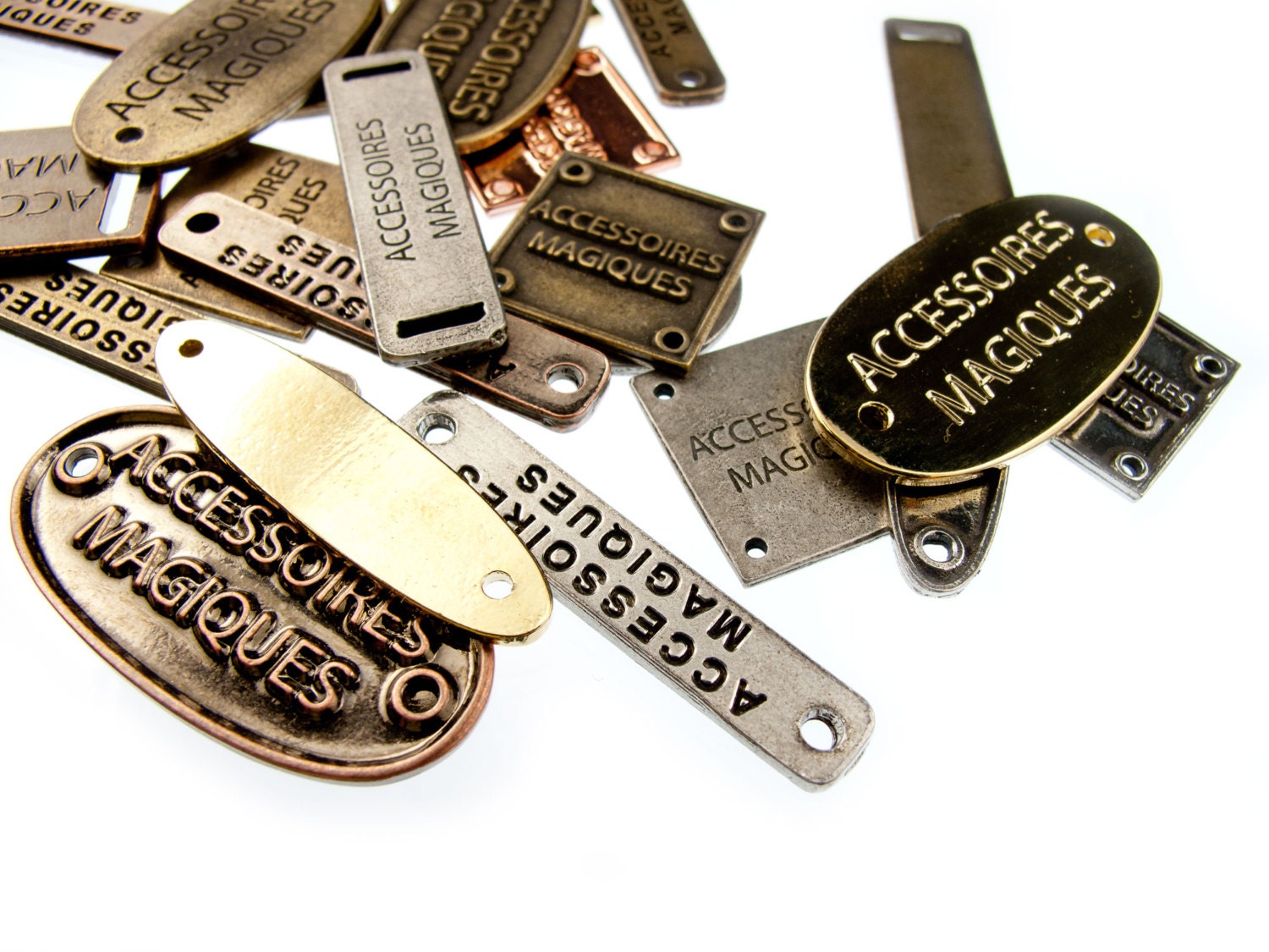100pcs Custom Personalized Metal Clothing Tags Made to Measure 