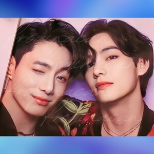 マキ様 リクエスト BTS アクリルアルバム Jungkook Taehyung BTS Taekook Taehyung V | Jungkook James Corden Show 5x7 Metallic