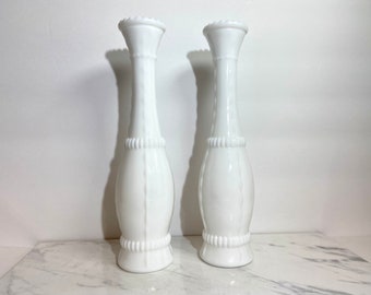 Milk Glass Bud Vases