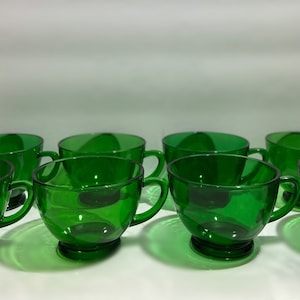 Vintage Emerald Green Punch Cups