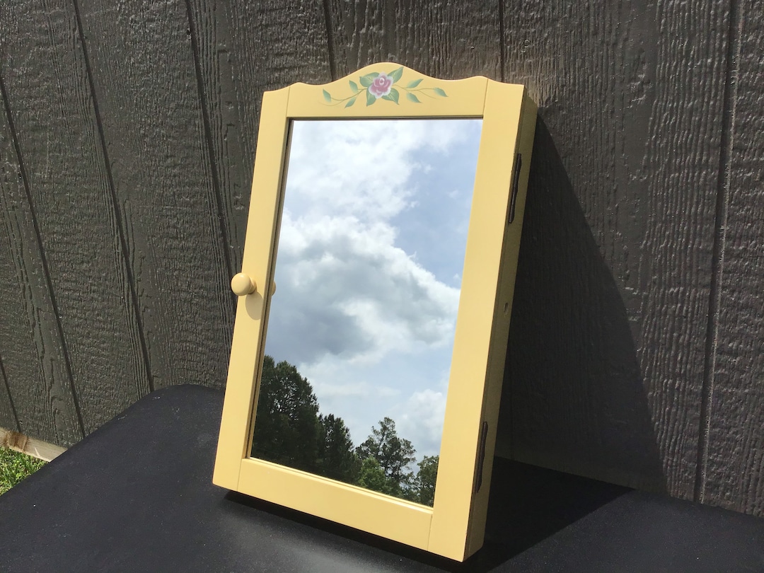 Vanity Mirror With Jewelry Storage, Wall Mounted Jewelry Storage With