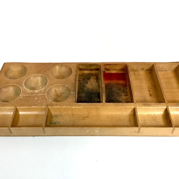 Vintage Removable Cash Tray, Antique Register Drawer, Bank Dime Tray, General Store Coin Tray