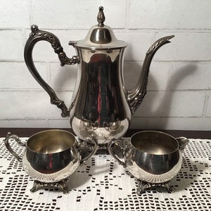 Vintage silverplate tea set, wedding gift