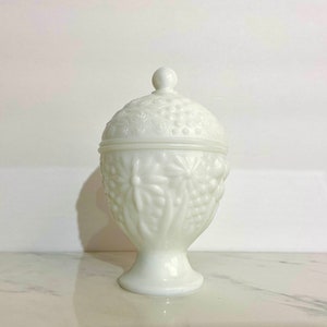 Avon Milk Glass Trinket Dish