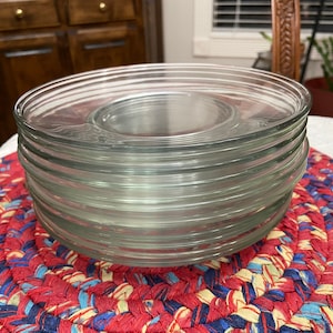 8” Clear Glass Plates (12), Clear Party, Shower, Wedding Plates