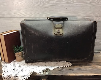 Vintage leather doctor’s bag, vintage medical bag