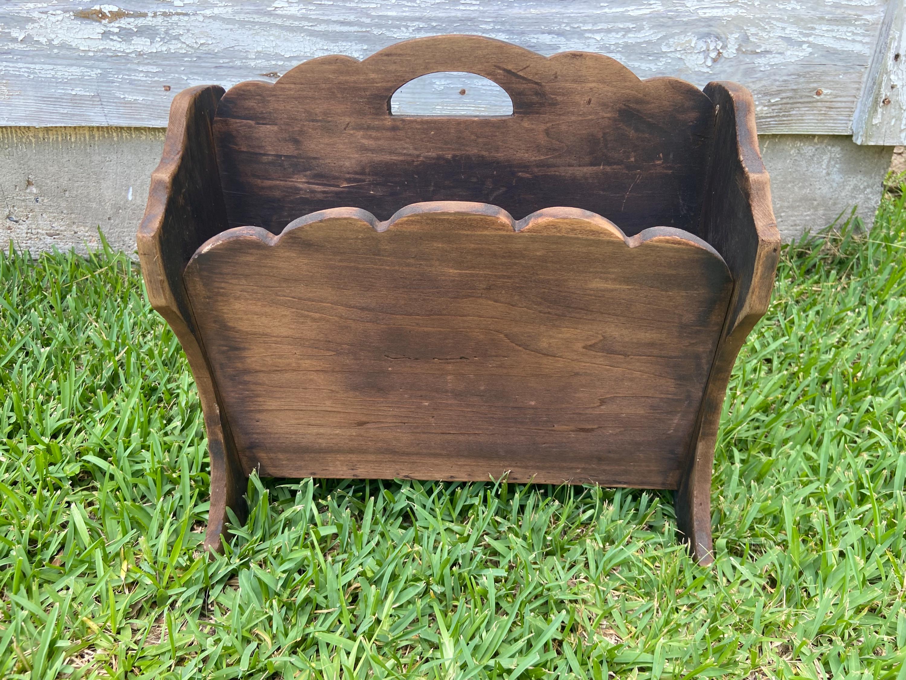 Wooden Antique Magazine Holder - Etsy