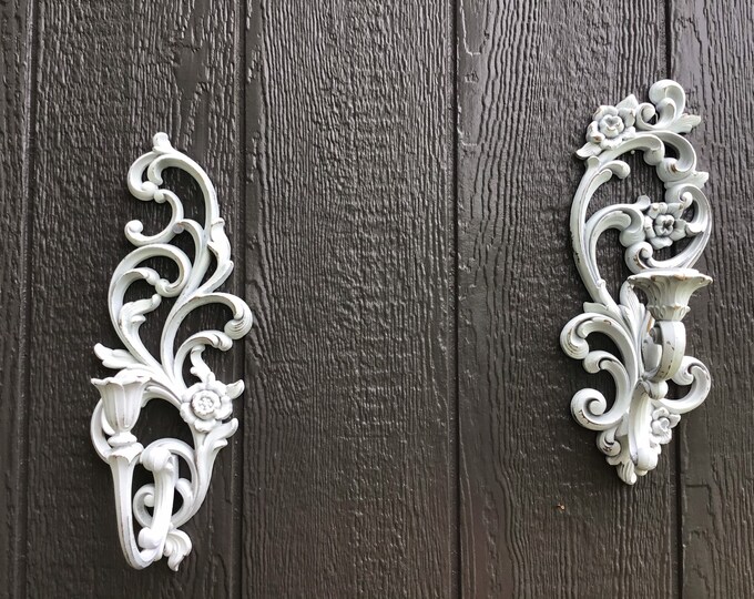 Vintage Candle Wall Sconces Etsy