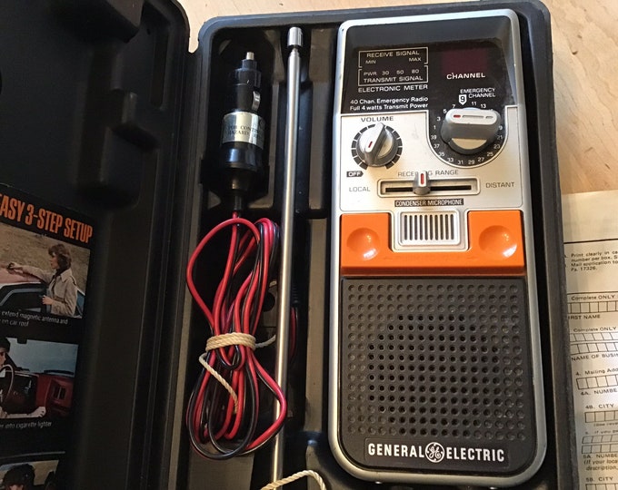 Vintage General Electric Emergency 2 Way Radio Etsy