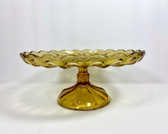 Vintage Anchor Hocking Cake Stand~Wedding cake stand
