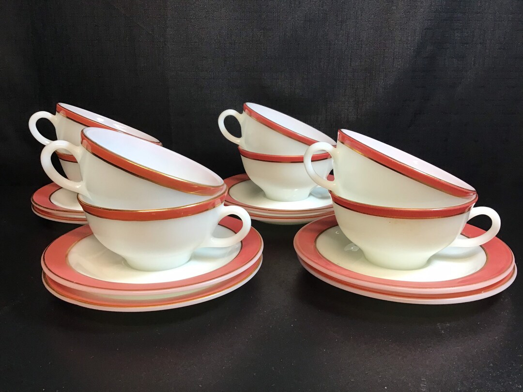 Vintage Pyrex Cup and Saucer Sets Etsy